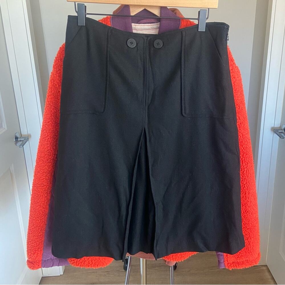 TED BAKER LONDON Wool Knee-Length Skirt Black Size 3 (US 8) Classic Elegant